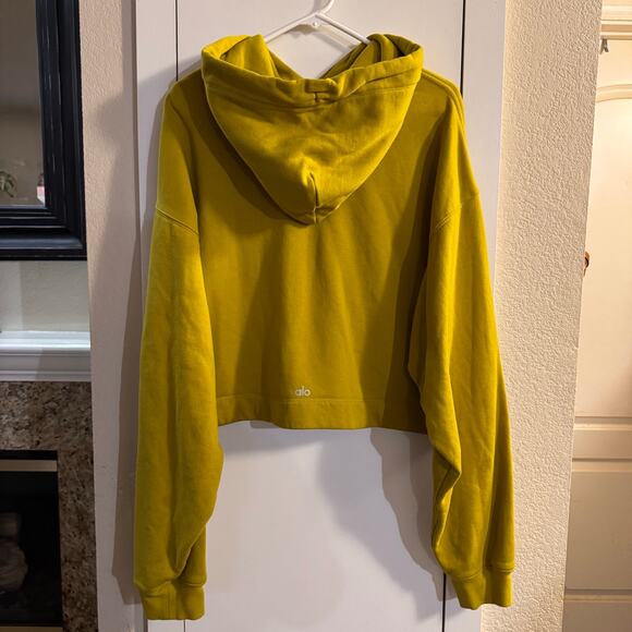 Alo Yoga Bae Hoodie Sweatshirt in
Chartreuse Large Cropped Oversized Green - Picture 6 of 12